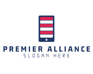 Patriotic Mobile Phone logo design