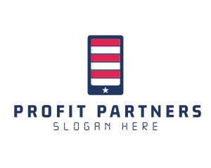 Patriotic Mobile Phone logo design