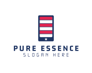 Patriotic Mobile Phone logo design