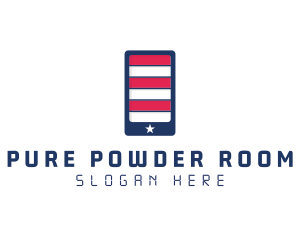 Patriotic Mobile Phone logo design