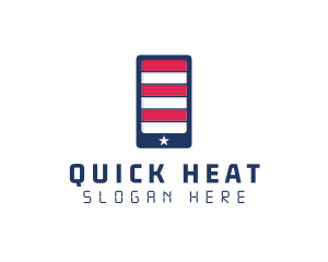 Patriotic Mobile Phone logo design