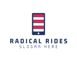 Patriotic Mobile Phone logo design