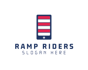 Patriotic Mobile Phone logo design