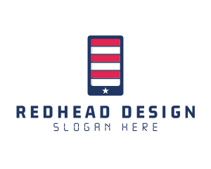 Patriotic Mobile Phone logo design