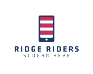 Patriotic Mobile Phone logo design