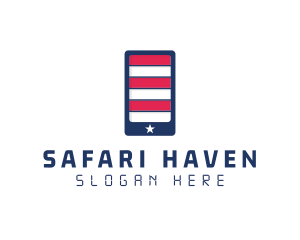 Patriotic Mobile Phone logo design