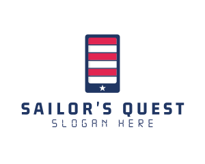 Patriotic Mobile Phone logo design