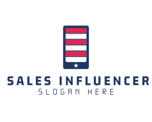 Patriotic Mobile Phone logo design