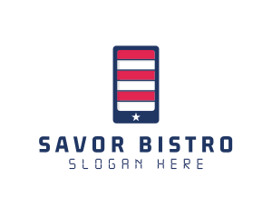 Patriotic Mobile Phone logo design