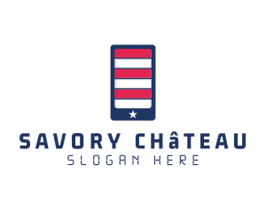 Patriotic Mobile Phone logo design