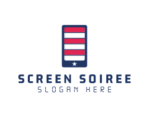 Patriotic Mobile Phone logo design