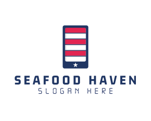 Patriotic Mobile Phone logo design