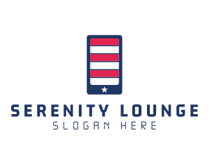 Patriotic Mobile Phone logo design