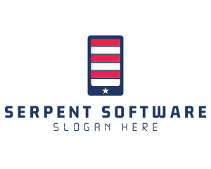 Patriotic Mobile Phone logo design