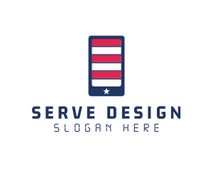 Patriotic Mobile Phone logo design