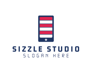 Patriotic Mobile Phone logo design