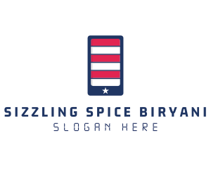 Patriotic Mobile Phone logo design