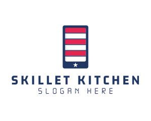 Patriotic Mobile Phone logo design