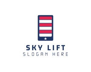 Patriotic Mobile Phone logo design