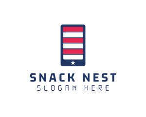 Patriotic Mobile Phone logo design