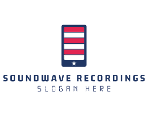 Patriotic Mobile Phone logo design