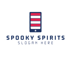 Patriotic Mobile Phone logo design