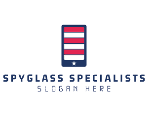 Patriotic Mobile Phone logo design