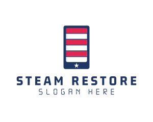 Patriotic Mobile Phone logo design