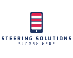 Patriotic Mobile Phone logo design