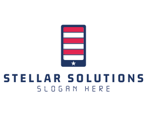 Patriotic Mobile Phone logo design