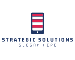 Patriotic Mobile Phone logo design