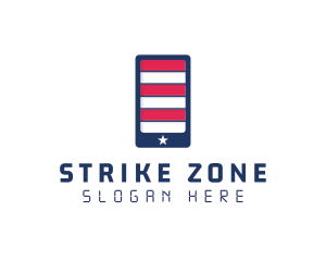 Patriotic Mobile Phone logo design