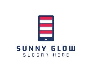 Patriotic Mobile Phone logo design