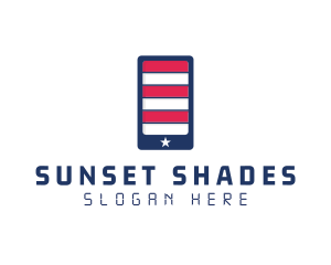 Patriotic Mobile Phone logo design