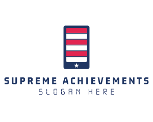 Patriotic Mobile Phone logo design