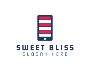 Patriotic Mobile Phone logo design