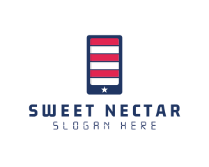 Patriotic Mobile Phone logo design