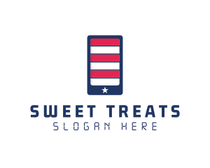 Patriotic Mobile Phone logo design