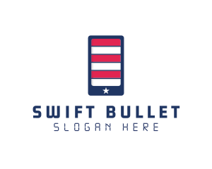 Patriotic Mobile Phone logo design