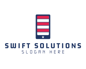 Patriotic Mobile Phone logo design