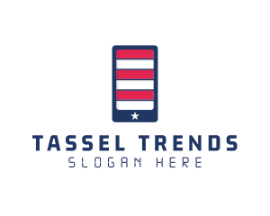 Patriotic Mobile Phone logo design