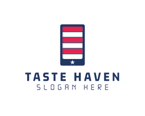 Patriotic Mobile Phone logo design