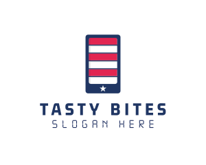 Patriotic Mobile Phone logo design