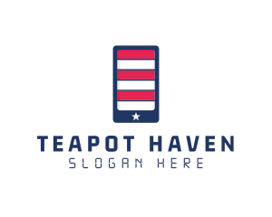 Patriotic Mobile Phone logo design