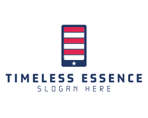 Patriotic Mobile Phone logo design