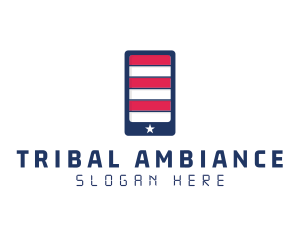 Patriotic Mobile Phone logo design