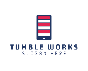 Patriotic Mobile Phone logo design