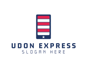 Patriotic Mobile Phone logo design