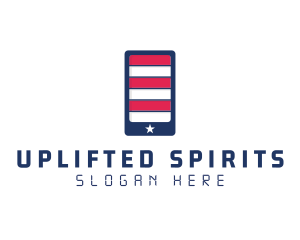 Patriotic Mobile Phone logo design