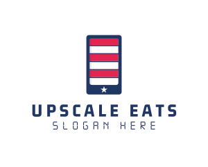 Patriotic Mobile Phone logo design